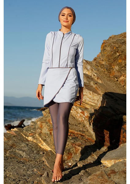 Remsa 3'lü Etekli Likralı Tam Kapalı Mayo 900-HLM-03 Mavi fiyatları