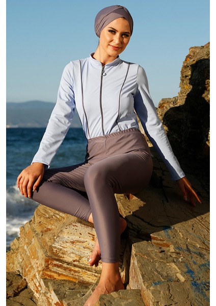 Remsa 3'lü Etekli Likralı Tam Kapalı Mayo 900-HLM-03 Mavi modelleri