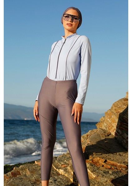 Remsa 3'lü Etekli Likralı Tam Kapalı Mayo 900-HLM-03 Mavi fırsatları