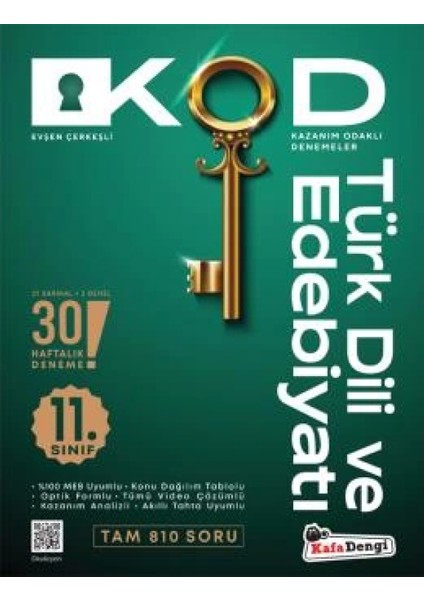 11.Sınıf Kod Türk Dili ve Edebiyatı Haftalık Sarmal Deneme