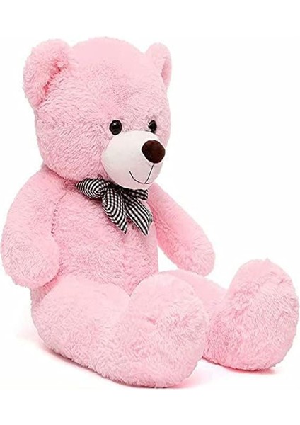 Yeni Yıla Özel : Elinde Baskılı Kalbi ve Noel Şapkalı 90 cm Papyonlu Peluş Ayıcık - Yeni Yıl Temalı fiyatları