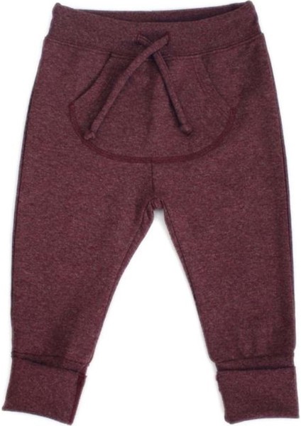 Kanguru Cepli Pantolon - Karamela - Bordo - 4 Yaş