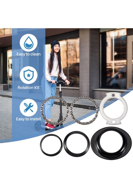 Ξ Ny Ue Zhang M365 M187 Scooter Için Ön Çatal Rulman Kase Dönen Parçalar Kutup Döndürme Kiti (Yurt Dışından)