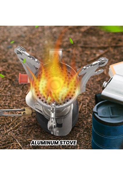 Ξ Ny Ue Zhang Mini Gaz Sobası Süper Kamp Sobası Açık Pişirme Brülör Katlanır Kamp Gaz Sobası Dolum Adaptörü ile (Yurt Dışından)