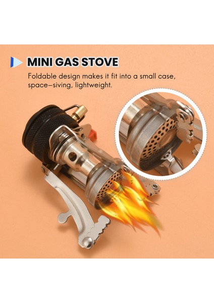 Ξ Ny Ue Zhang Mini Gaz Sobası Süper Kamp Sobası Açık Pişirme Brülör Katlanır Kamp Gaz Sobası Dolum Adaptörü ile (Yurt Dışından)