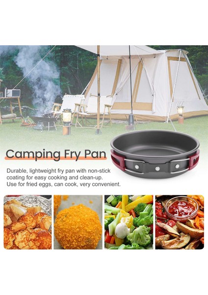 Ξ Ny Ue Zhang Kamp Kızartma Tavası Açık Kamp Taşınabilir Yapışmaz Pişirme Piknik Yürüyüş Tencere Mutfak Eşyası Kızartma Tavası (Yurt Dışından) fırsatları