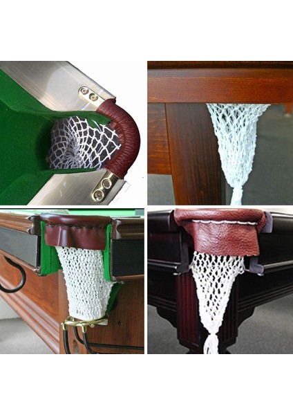 Ξ Ny Ue Zhang Snooker Cep Ağları Bilardo Bilardo Masası Cep Net Yedek Bilardo Masası Deri Cepler 6'lı Set (Yurt Dışından)