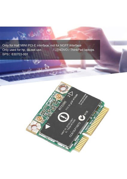 Ξ Ny Ue Zhang 2x RT5390 Yarım Mini Pcı‑e Arayüzü 802.11B/G Kablosuz Ağ Kartı Wifi Adaptörü Yalnızca Bilgisayar Için (Yurt Dışından)