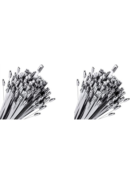 Ξ Ny Ue Zhang 200 Adet Zincir Bağlantı Çit Bağları, Çok Kendinden Kilitlemeli Paslanmaz Çelik Fermuarlı Bağları Açık Bahçe Çiftliği Evcil Hayvan Kafesleri Çit (Yurt Dışından)