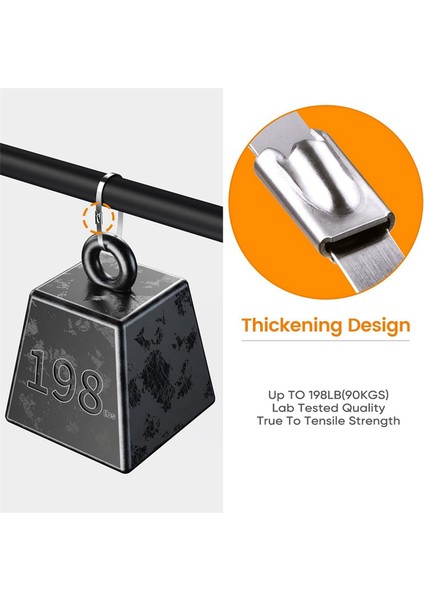 Ξ Ny Ue Zhang 200 Adet Zincir Bağlantı Çit Bağları, Çok Kendinden Kilitlemeli Paslanmaz Çelik Fermuarlı Bağları Açık Bahçe Çiftliği Evcil Hayvan Kafesleri Çit (Yurt Dışından) fırsatları