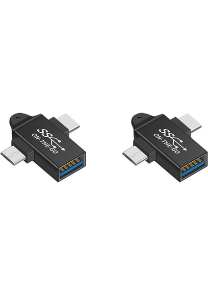Ξ Ny Ue Zhang 2x USB C - USB 3.0 Otg Dönüştürücü USB 2'si 1 Arada Tip C Mikro Otg Adaptörü (Yurt Dışından)