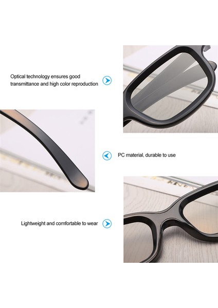 Ξ Ny Ue Zhang 3D Tv Için 8 Adet Polarize Pasif 3D Gözlük 3D Oyun ve Tv Çerçevesi Için Gerçek 3D Sinemalar (Yurt Dışından)
