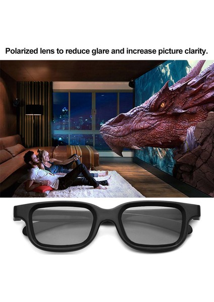 Ξ Ny Ue Zhang 3D Tv Için 8 Adet Polarize Pasif 3D Gözlük 3D Oyun ve Tv Çerçevesi Için Gerçek 3D Sinemalar (Yurt Dışından)