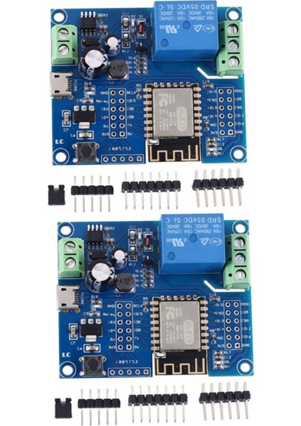 Ξ Ny Ue Zhang 2x Wıfı Röle Denetleyici Modülü, Dc 5V 8V-80V ESP8266 Iot Smart Için Kablosuz Denetleyici Modülü ESP-12F (Yurt Dışından)