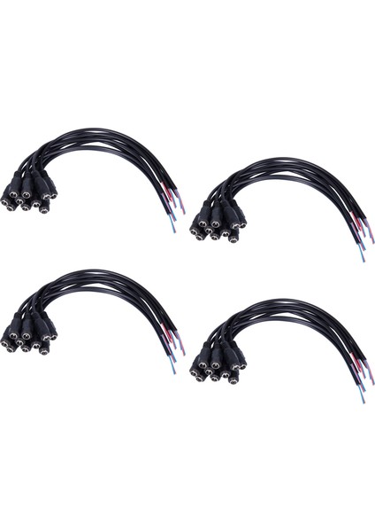 Ξ Ny Ue Zhang 40 Adet 12 V Dc Priz Dişi Jack Fiş Konnektörü Kablosu 5.5x2.1mm Kordon Kablosu 15 cm Cctv LED Şerit Işık (Yurt Dışından)