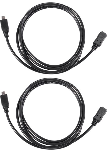 Ξ Ny Ue Zhang 2 Adet 1.5 M Mini USB B 5pin Erkek Kadın Uzatma Kablosu Kablosu Adaptörü Siyah (Yurt Dışından)