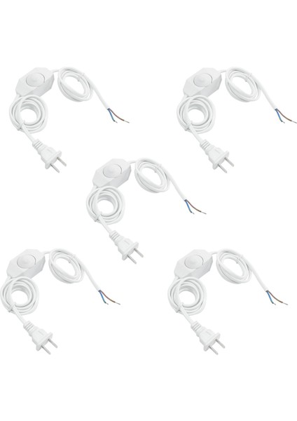 Ξ Ny Ue Zhang 5x Beyaz Lamba Güç Kablosu W Dimmer Anahtarı Ac 250V/110V Abd Tak (Yurt Dışından)