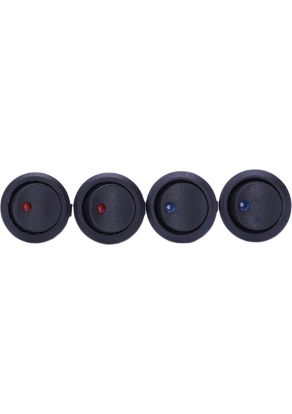 Ξ Ny Ue Zhang 60 Adet 12V 20A Amper Açma/kapama/3 Konumlu Terminal Yuvarlak Rocker LED Geçiş Anahtarı Mavi ve Kırmızı (Yurt Dışından)