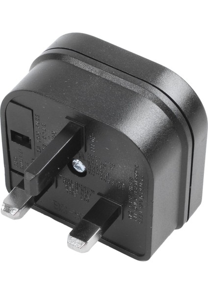 Ξ Ny Ue Zhang 4x Euro 2 Pin'den 3 Pin'e Dönüştürücü Fiş Adaptörü Siyah (Yurt Dışından)