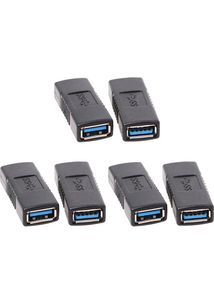 Ξ Ny Ue Zhang 6 Adet USB 3.0 Tip A Dişi - Dişi Adaptör Çoğaltıcı Cinsiyet Değiştirici Konnektör (Yurt Dışından)
