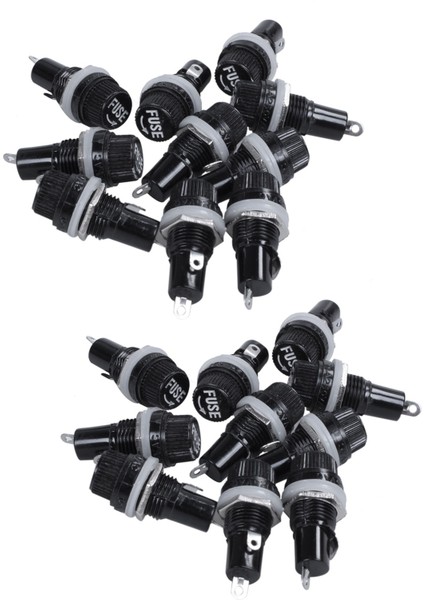 Ξ Ny Ue Zhang 20 Adet 10A Ac 250V 5mm x 20MM Panele Monte Plastik Sigorta Tutucu Soket (Yurt Dışından)