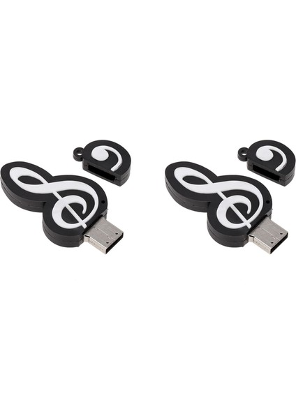 Ξ Ny Ue Zhang 2x USB 2.0 Sopa Sevimli Karikatür Memory Stick Müzik Notları Sembolü USB 2.0 Bellek Harici USB Flash Sürücü Memory Stick 16 GB (Yurt Dışından)