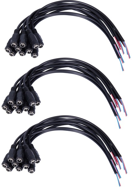Ξ Ny Ue Zhang 30 Adet 12 V Dc Priz Dişi Jack Fiş Konnektörü Kablosu 5.5x2.1mm Kordon Kablosu 15 cm Cctv LED Şerit Işık (Yurt Dışından)