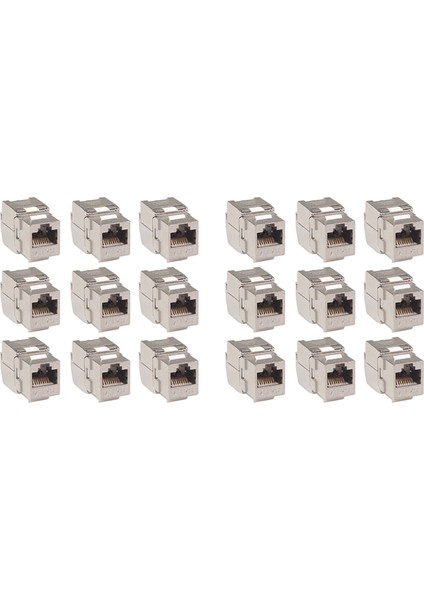 Ξ Ny Ue Zhang 24 Adet RJ45 Cat7 CAT6A Korumalı Çinko Alaşım Modülü Ağ Jack Konnektör Adaptörü 10 GB Ağ (Yurt Dışından)