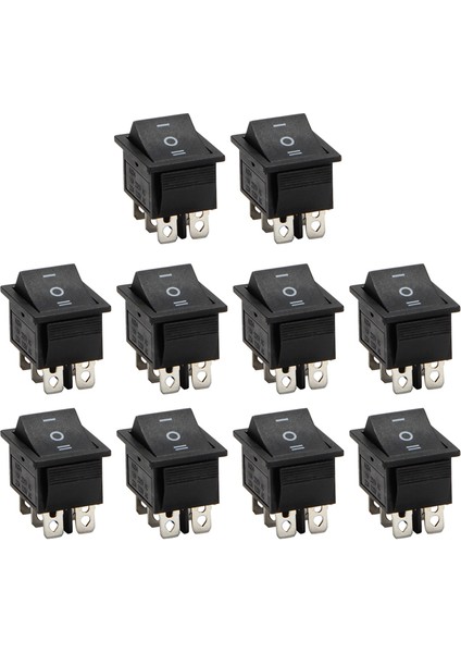 Ξ Ny Ue Zhang 10X 6-Terminaller 3 Pozisyon Açık/kapalı/açık Dpdt Tekne Rocker Anahtarı 16A 250VAC 20A 125VAC (Yurt Dışından)