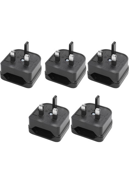 Ξ Ny Ue Zhang 5x Euro 2 Pin'den 3 Pin'e Dönüştürücü Fiş Adaptörü Siyah (Yurt Dışından)