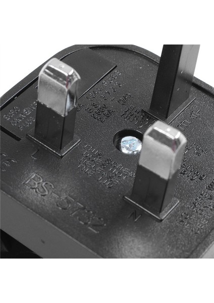 Ξ Ny Ue Zhang 5x Euro 2 Pin'den 3 Pin'e Dönüştürücü Fiş Adaptörü Siyah (Yurt Dışından)