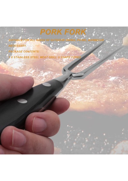 Ξ Ny Ue Zhang Açık Hava Barbekü Çatalı Paslanmaz Çelik Barbekü Et Çatalı Barbekü Izgara Araçları Kavurma Balık Çatalı Haşlanmış Et Çatalı Biftek Çatalı Barbekü Pişirme-Siyah (Yurt Dışından) fiyatları