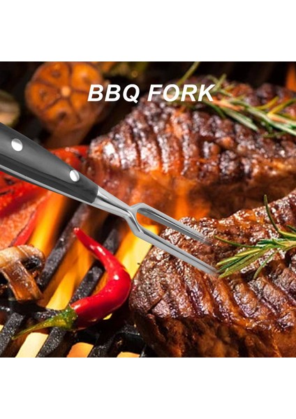 Ξ Ny Ue Zhang Açık Hava Barbekü Çatalı Paslanmaz Çelik Barbekü Et Çatalı Barbekü Izgara Araçları Kavurma Balık Çatalı Haşlanmış Et Çatalı Biftek Çatalı Barbekü Pişirme-Siyah (Yurt Dışından) fırsatları