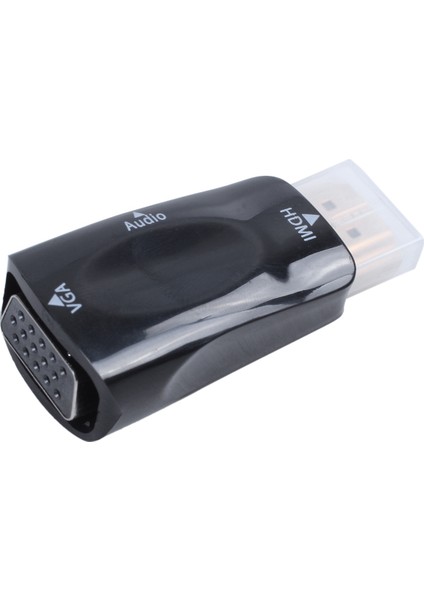Ξ Ny Ue Zhang 20X - Pc, Dizüstü Bilgisayar, Dvd, Masaüstü Için Konnektör 3,5 mm Ses Kablosu ile VGA Dönüştürücü Altın Kaplama ile Uyumlu - Siyah (Yurt Dışından)