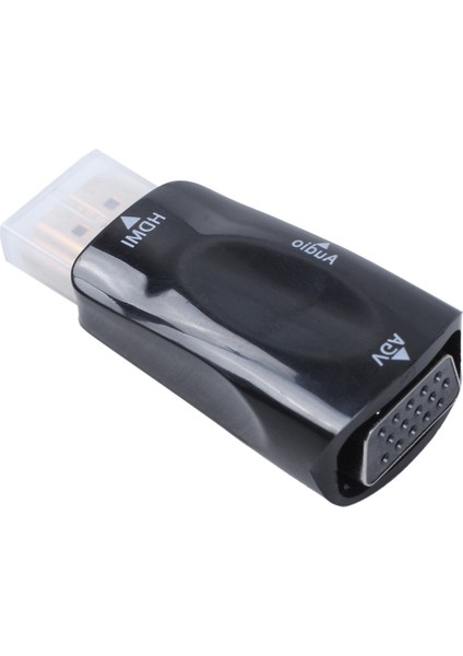 Ξ Ny Ue Zhang 20X - Pc, Dizüstü Bilgisayar, Dvd, Masaüstü Için Konnektör 3,5 mm Ses Kablosu ile VGA Dönüştürücü Altın Kaplama ile Uyumlu - Siyah (Yurt Dışından)