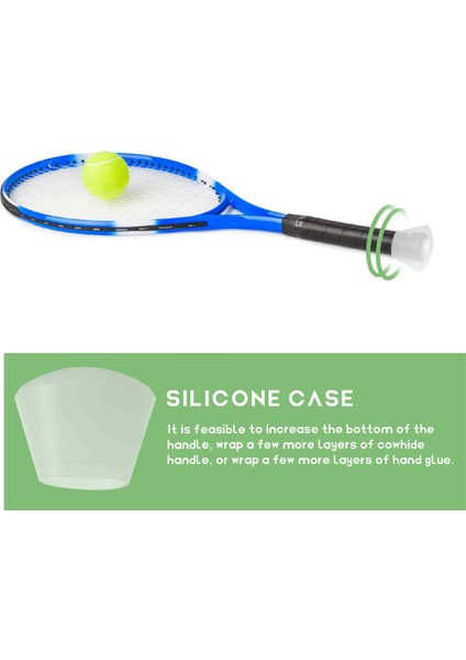 Ξ Ny Ue Zhang Darbeye Dayanıklı Silikon Enerji Kollu Tenis Raketi Kapak Kolu Uç Kapağı Tampon Aksesuarları Kavrama Halkası Raket Spor Overgrip (Yurt Dışından) fırsatları