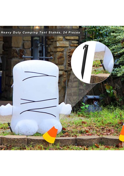 Ξ Ny Ue Zhang 24 Parça Plastik Şişme Kazık 8.8 Inç Yard Kazıklar Ankraj Kazıkları Bahçe Dekorasyonu (Yurt Dışından) indirimleri