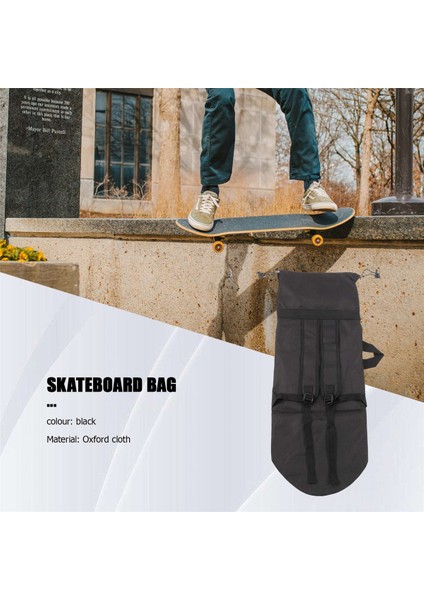 Ξ Ny Ue Zhang Çift Rocker Kaykay Sırt Çantası Arazi Sörf Tahtası Çantası Longboard Çantası Kaykay Taşıma Çantası Aksesuarları, Siyah S (Yurt Dışından)