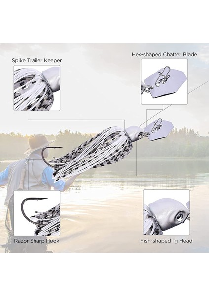 Ξ Ny Ue Zhang 6 Parça, Yemler Spinner Yüzmek Saygısız Bıçaklı Jigs, Somon Pike Alabalık Salıncak Römorklar Için Sohbet Balık Yemi (Yurt Dışından)