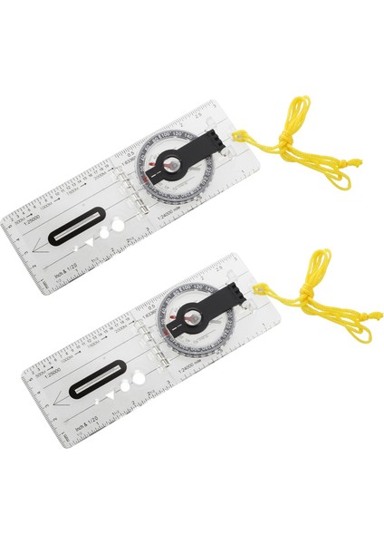 Ξ Ny Ue Zhang 2x Katlanabilir Navigasyon Kamp Taban Plakası Pusula Cetveli Haritası (Yurt Dışından)