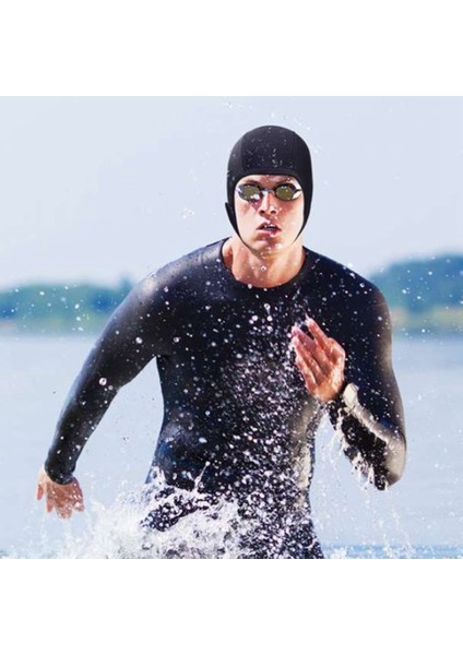 Ξ Ny Ue Zhang Termal Yüzme Şapkası, Neopren Dalış Başlığı Termal Wetsuit Hood Cap Çene Askılı Yüzme Şapkaları, Tüplü Yüzme Şapkaları, Mavi (Yurt Dışından)