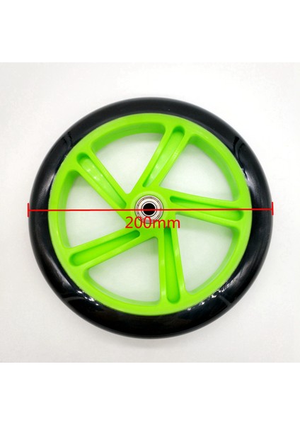 Ξ Ny Ue Zhang 4 Adet Scooter Tekerleği 200 mm Pu Malzeme Tekerlek Kalınlığı 30 mm Abec-7 Rulman Scooter Aksesuarları, Kırmızı (Yurt Dışından)