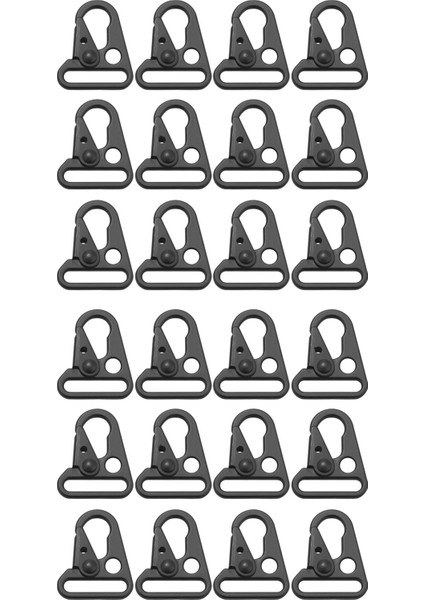 Ξ Ny Ue Zhang 24 Parça Büyütülmüş Ağız Klipsi Sling Toka Olecranon Kanca Anahtarlık Yapış Kancalar Açık Çanta Siyah Renk (Yurt Dışından)