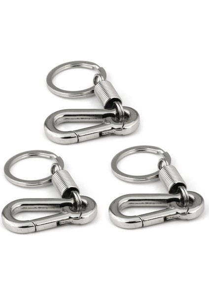 Ξ Ny Ue Zhang 3x Sağlam Karabina Anahtarlık Anahtarlık Cilalı Anahtarlık Bahar Anahtarlık Iş Bel Anahtarlık, Gümüş (Yurt Dışından)