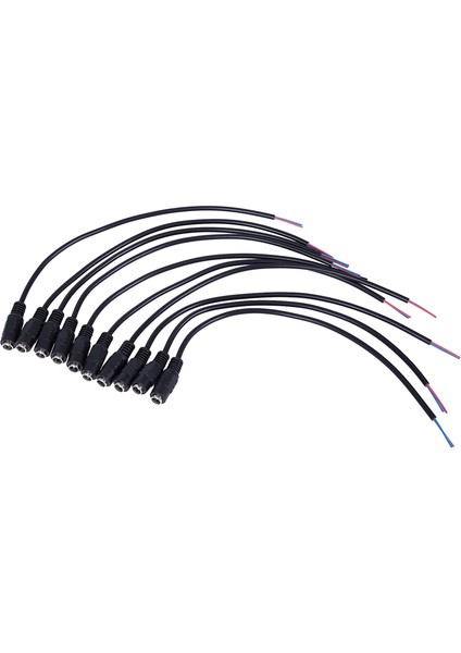 Ξ Ny Ue Zhang 100 Adet 12 V Dc Priz Dişi Jack Fiş Konnektörü Kablosu 5.5x2.1mm Kordon Kablosu 15 cm Cctv LED Şerit Işık (Yurt Dışından)