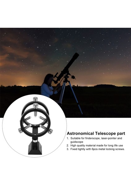 Ξ Ny Ue Zhang Ayarlanabilir Işaretçi Bulucu Braketi 6 Noktalı Kılavuz Halkaları Montajlı Astronomik Teleskop, 50MM(18MM-49MM) (Yurt Dışından) fırsatları