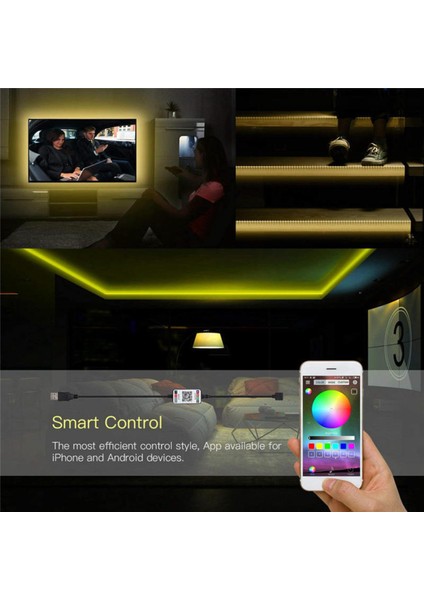 Ξ Ny Ue Zhang 2x Kablosuz Bluetooth LED Dimmer Uzaktan Kumanda DC5-24V Telefon App Bağlantı Kontrolü Rgb Işık Şeridi Zamanlayıcı Anahtarı (Yurt Dışından)