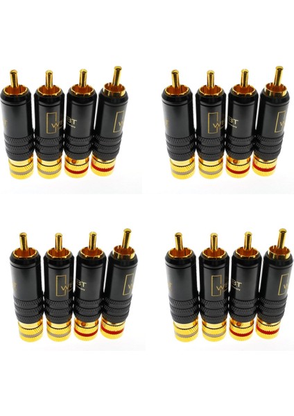 Ξ Ny Ue Zhang 16X WBT-0144 Altın Kaplama Rca Fişi Rca Plug-In Tipi Av Ses ve Video Fişi Video Fiş Konnektörü (Yurt Dışından)