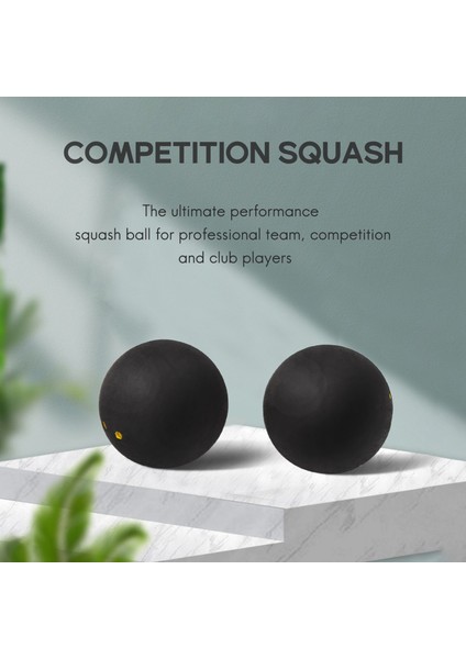 Ξ Ny Ue Zhang Squash Topu Iki Sarı Nokta Düşük Hız Sporları Profesyonel Oyuncu Yarışması Squash(2 Adet) (Yurt Dışından)