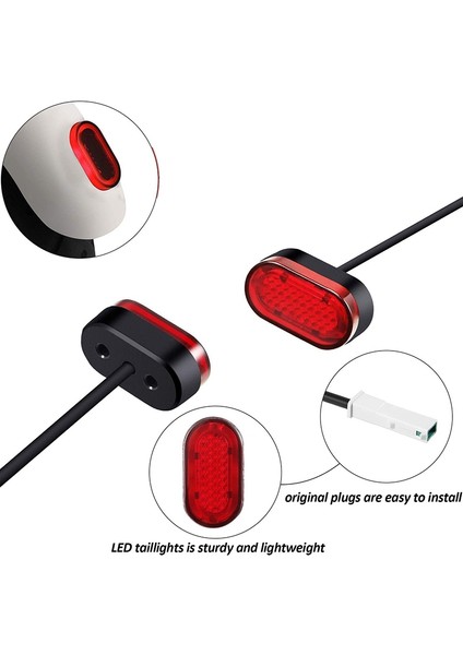 Ξ Ny Ue Zhang M365/M365 Pro Scooter Için Vidalı ve Vidalı Kapaklı Arka Lambalı Arka Çamurluk ve Braket Aksesuarı (Yurt Dışından) fırsatları